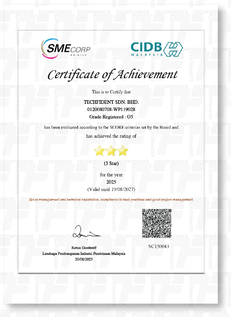 CIDB Score Certificate